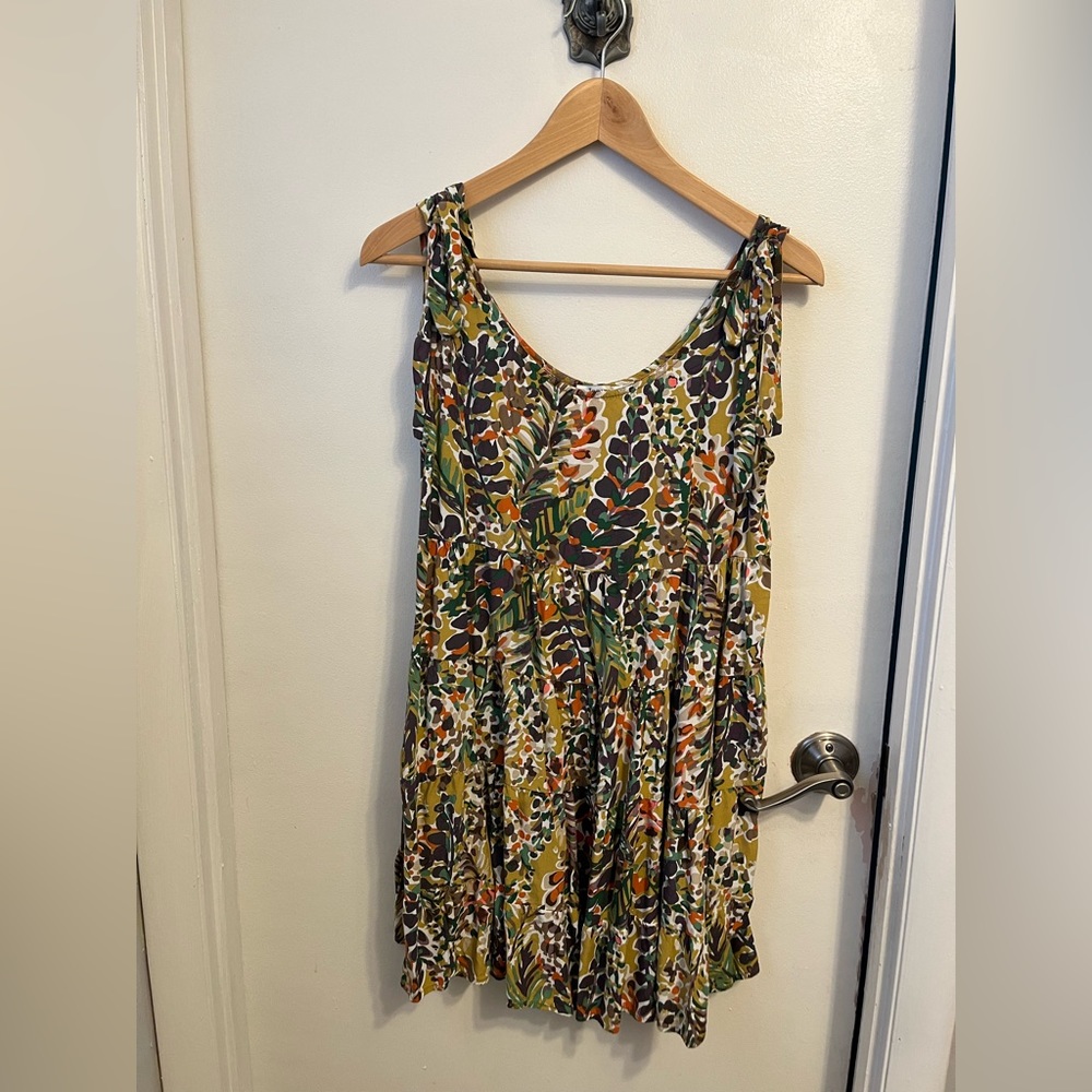 Tie shoulder mini dress
